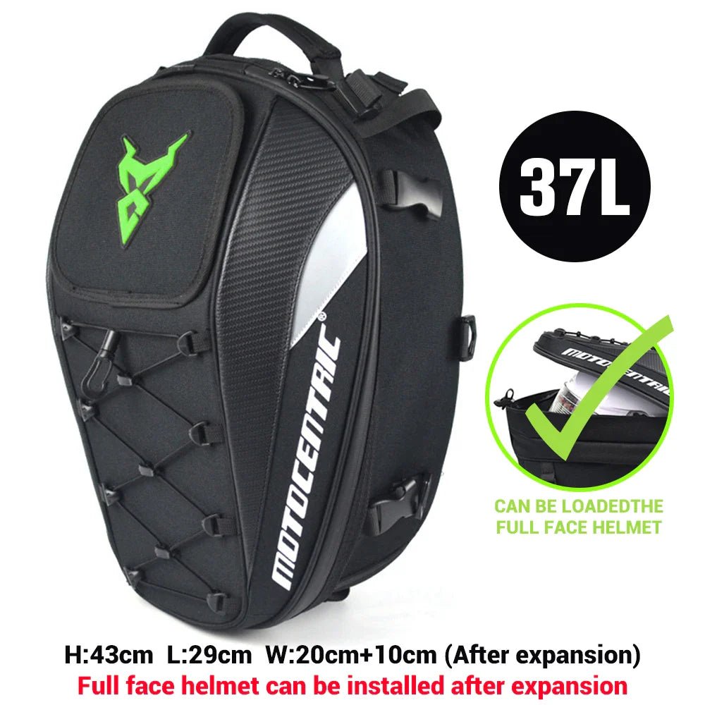 Waterproof motorcycle seat bag with multifunctional storage