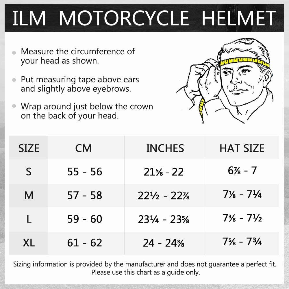 ILM Full Face Motorcycle Street Bike Helmet Model JK313 - motorcycle - accessories - iron - horse - accessories