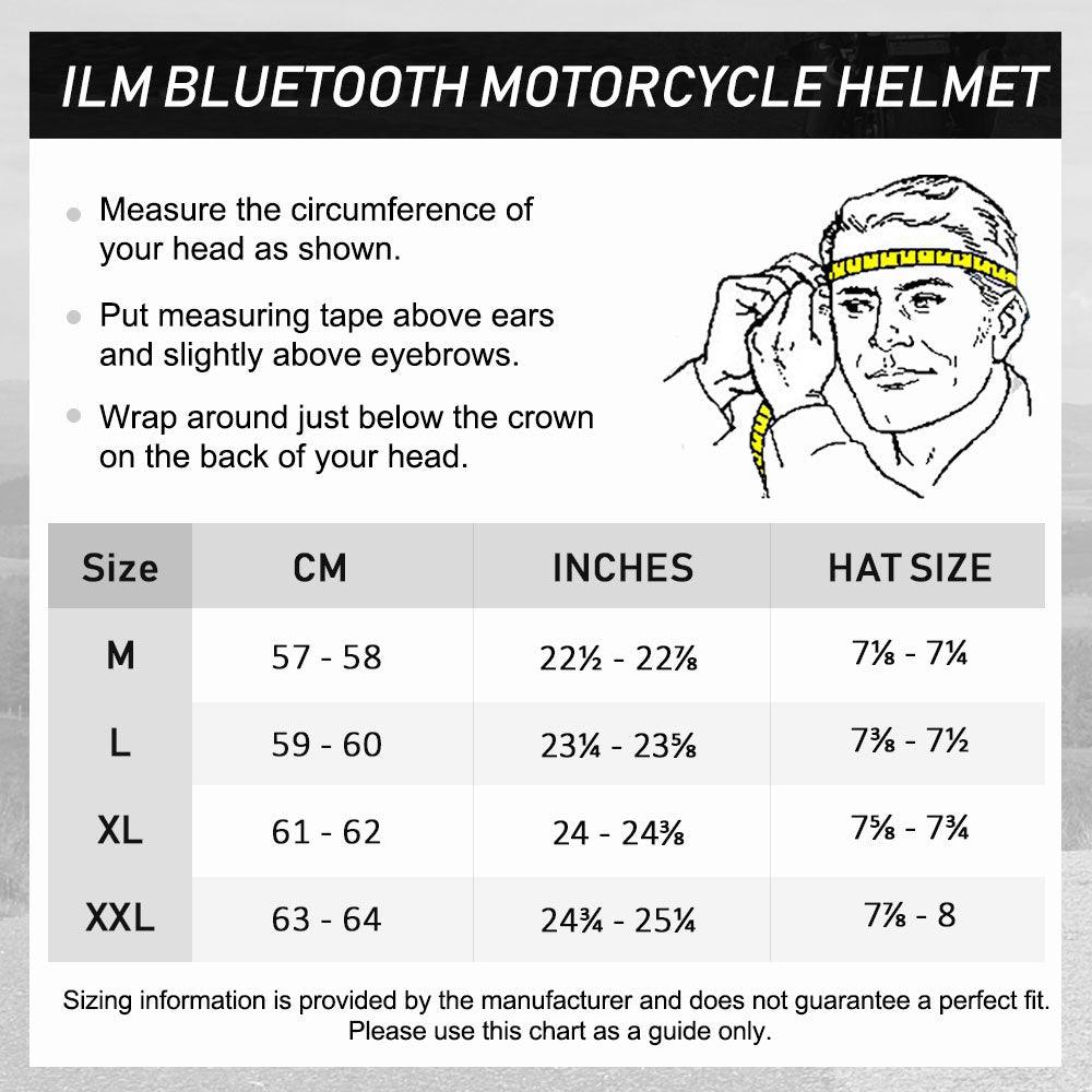 ILM Modular Flip up Full Face Bluetooth Motorcycle Helmet Model 902BT - motorcycle - accessories - iron - horse - accessories