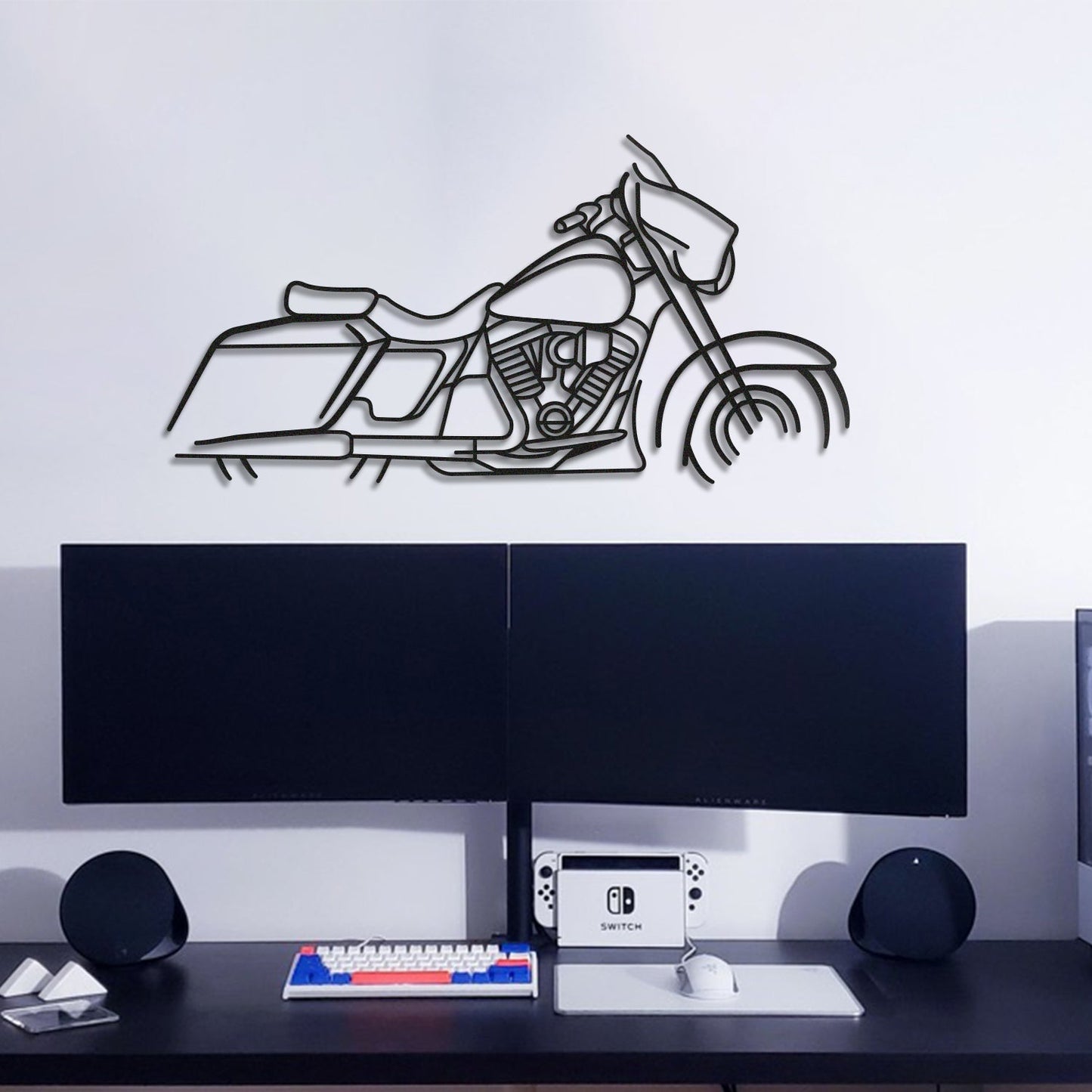 Harley Davidson Street Glide Metal Motorcycle Wall Art - MT1094 - motorcycle - accessories - iron - horse - accessories