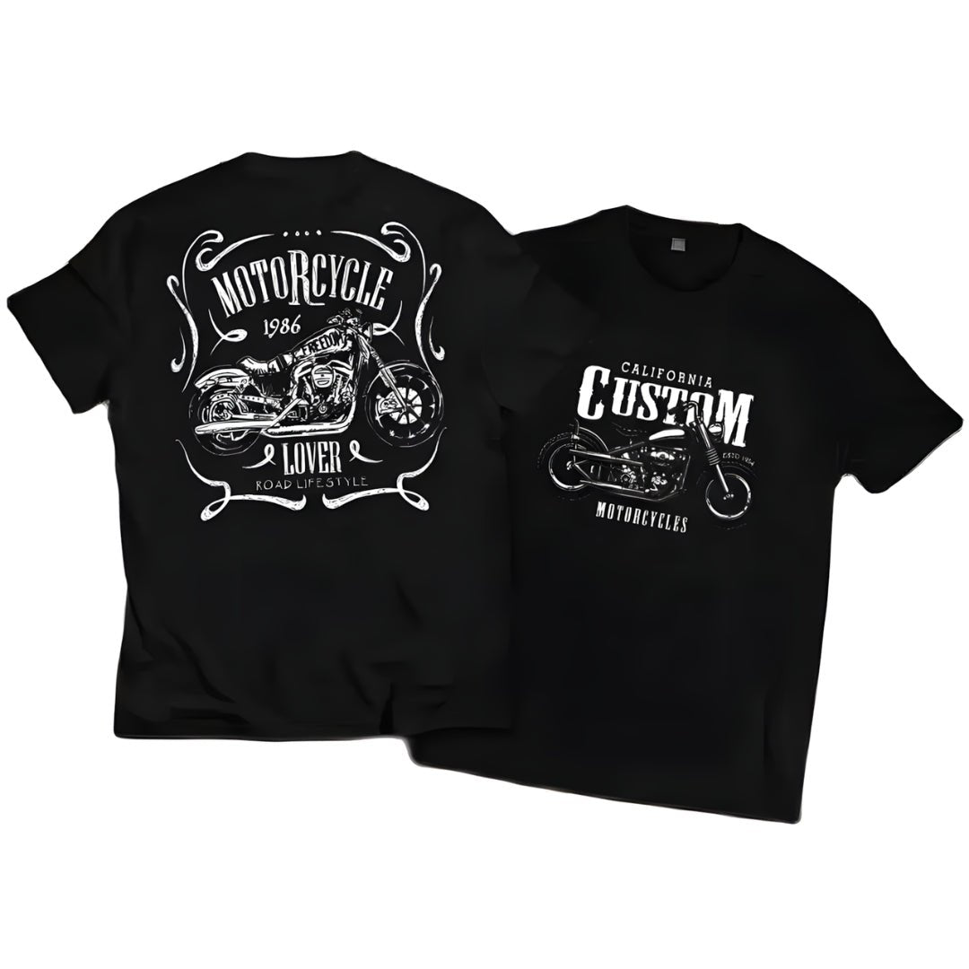 Retro and Vintage Graphic Cotton T-shirt Unisex For Biker - motorcycle - accessories - iron - horse - accessories