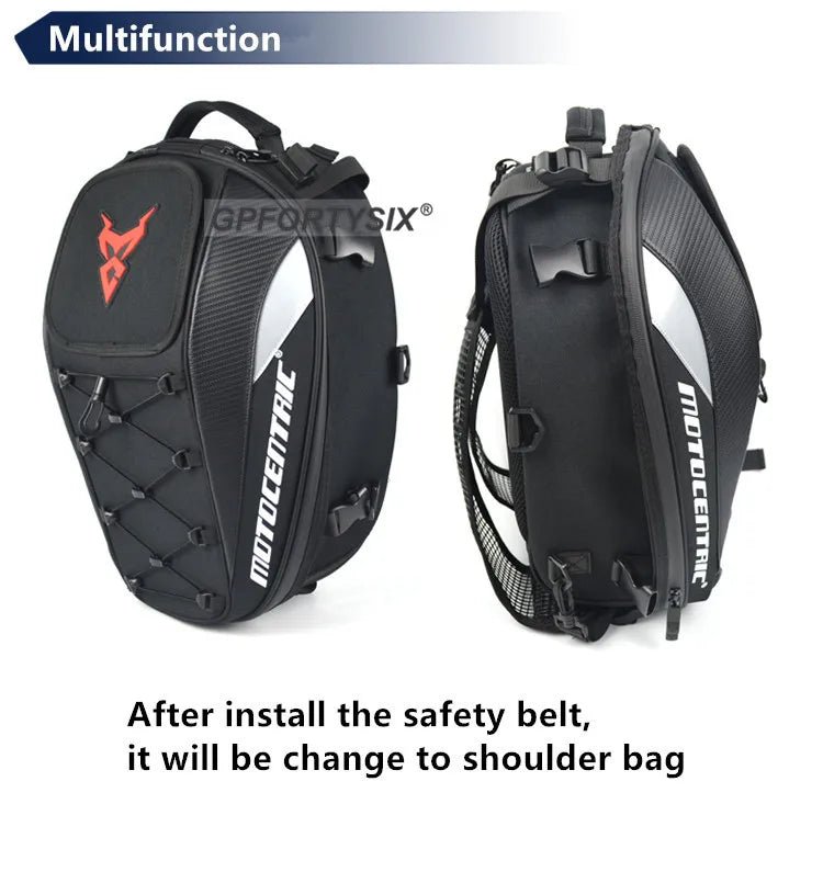 Waterproof motorcycle luggage bag for road trips