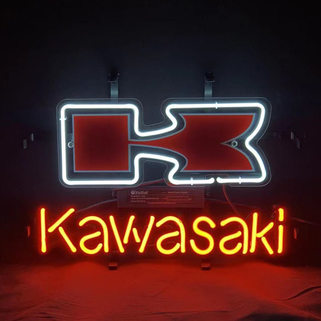 Kawasaki Beer Neon Signs Light - motorcycle - accessories - iron - horse - accessories