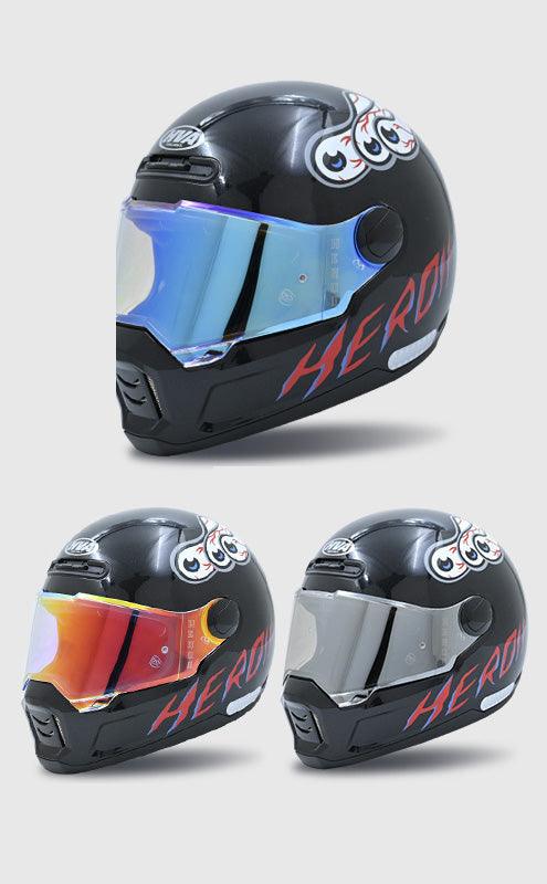 HVA™ Retro Full - Face Motorcycle Helmet - motorcycle - accessories - iron - horse - accessories