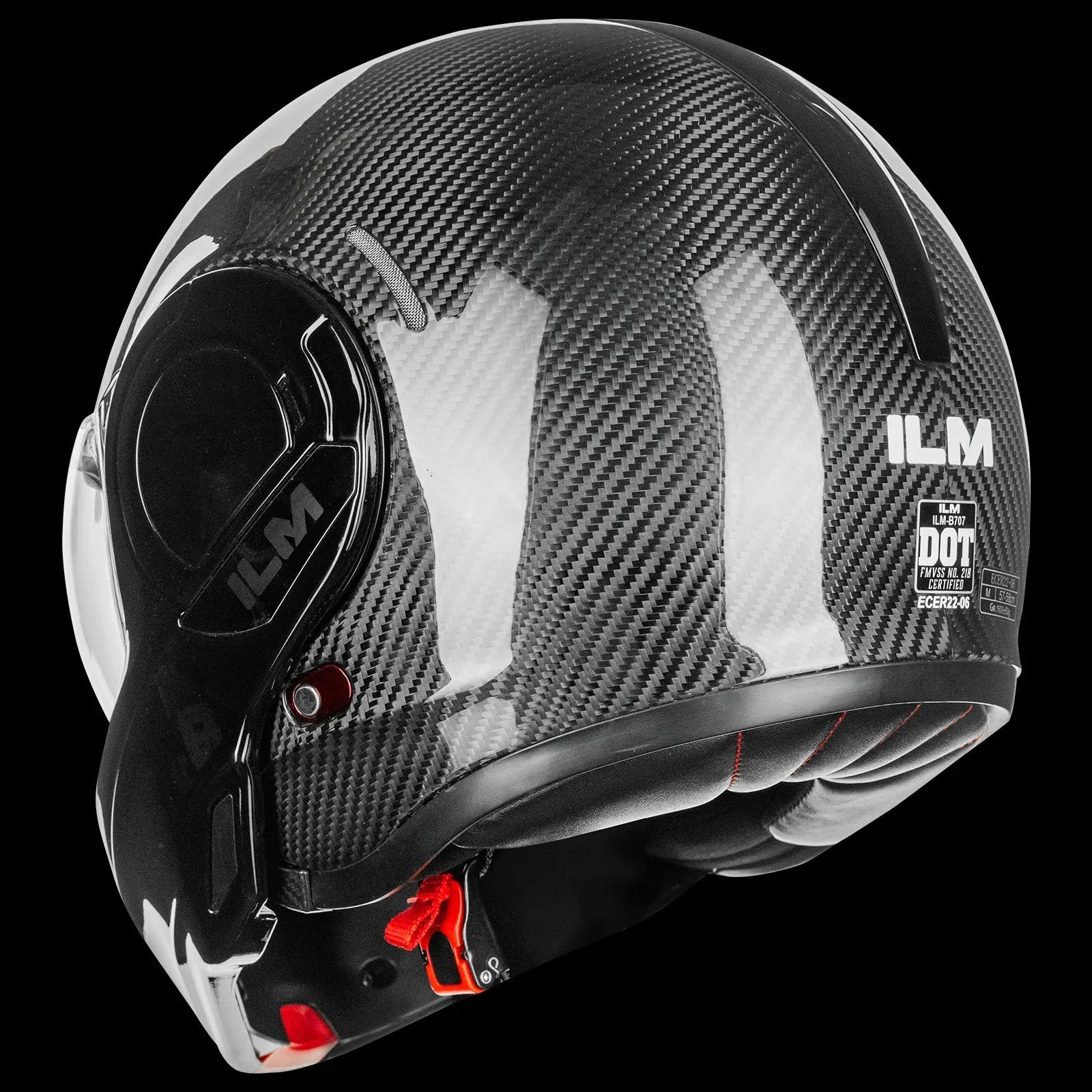 ILM Carbon Fiber Vintage Full Face Modular Motorcycle Helmet Model B707C - motorcycle - accessories - iron - horse - accessories