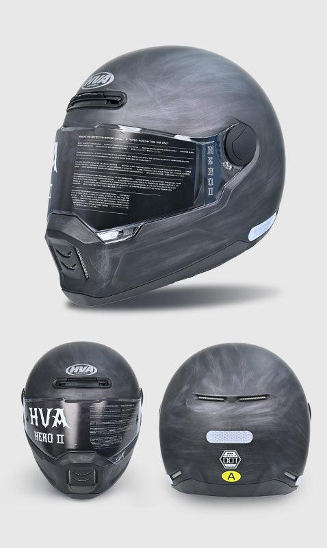 HVA™ Retro Full - Face Motorcycle Helmet - motorcycle - accessories - iron - horse - accessories