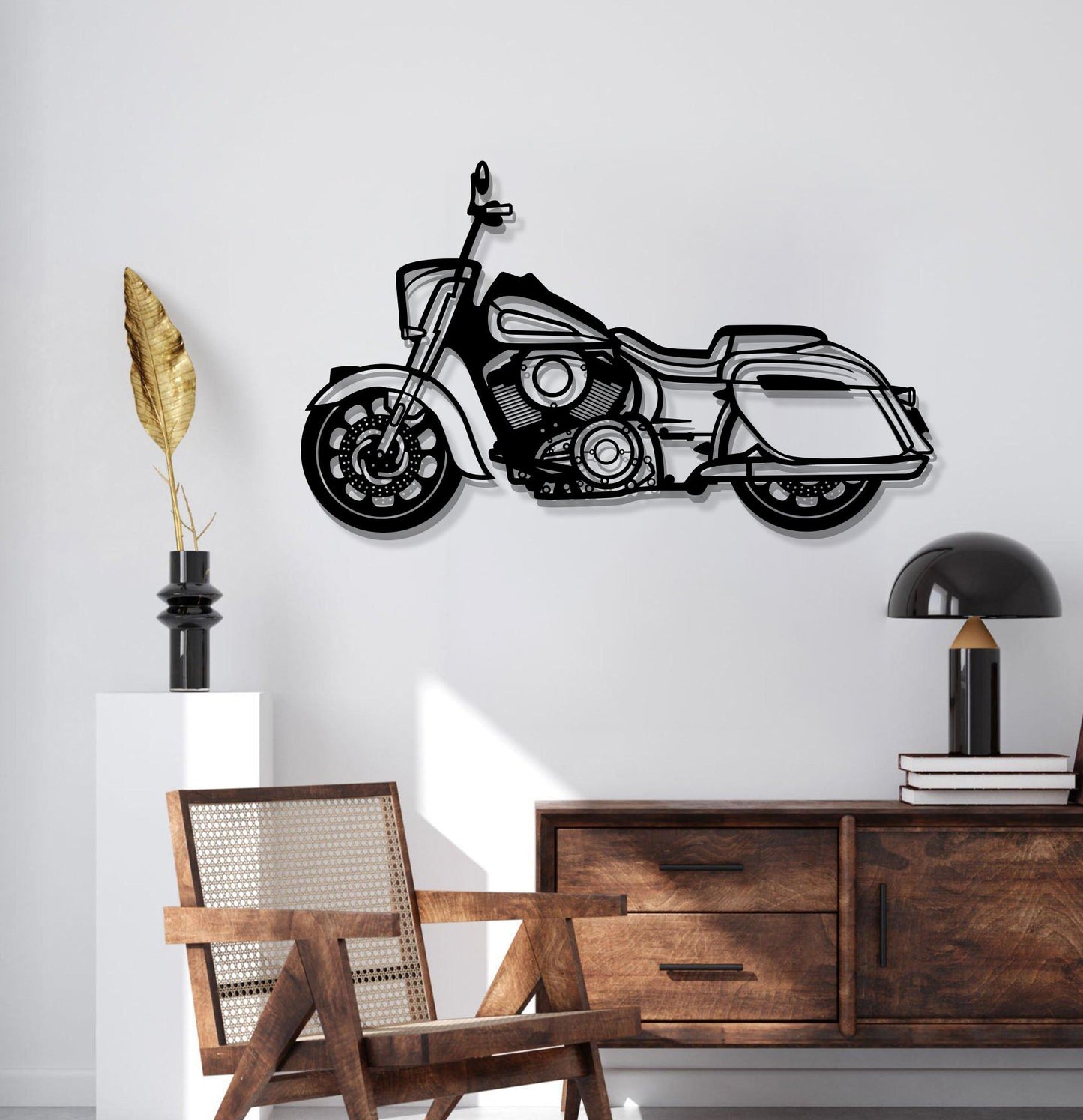 2022 Indian Springfield Dark Horse Metal Motorcycle Wall Art - MT0791 - motorcycle - accessories - iron - horse - accessories
