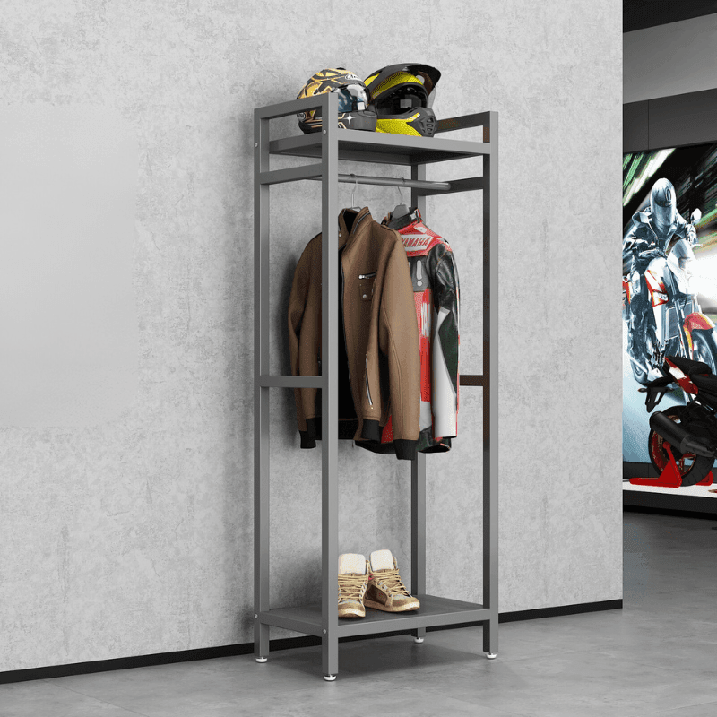 HSQ™ Motorcycle Gear Storage/Display Rack - motorcycle - accessories - iron - horse - accessories