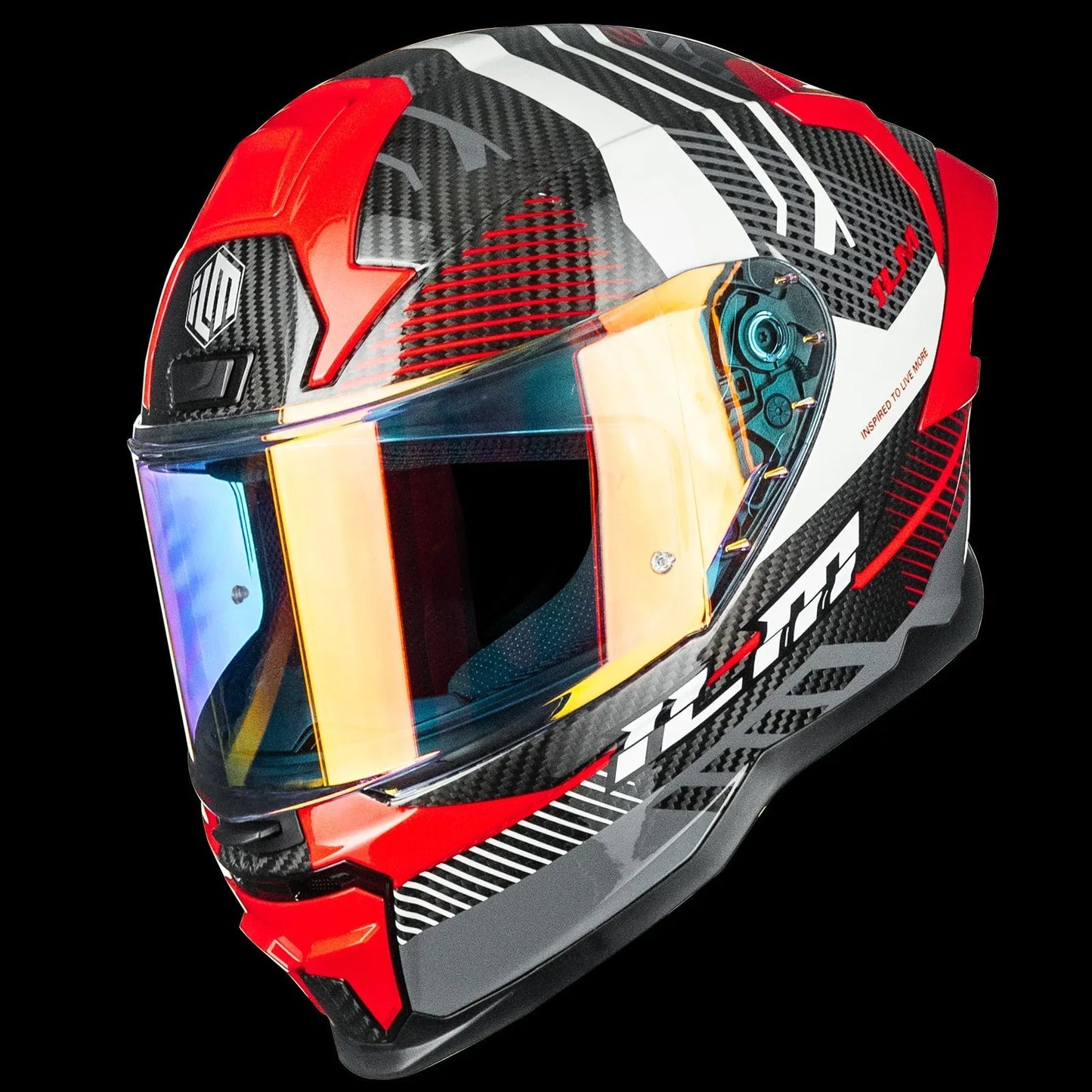 ILM Carbon Fiber Motorcycle Helmets Full Face Racing Helmet Model MF577P - motorcycle - accessories - iron - horse - accessories