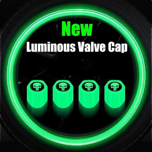 4PCS Luminous Valve Stem Caps - motorcycle - accessories - iron - horse - accessories