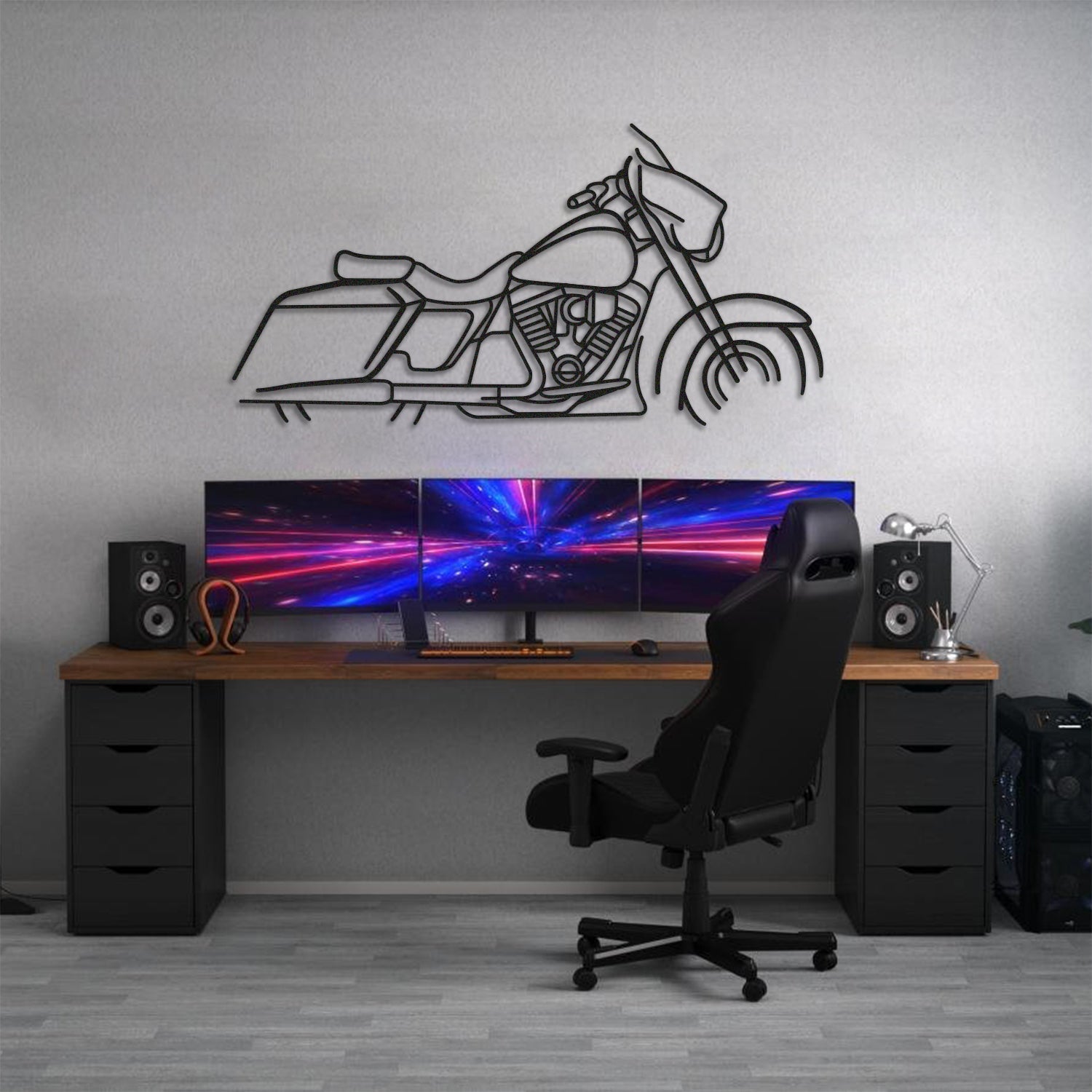 Harley Davidson Street Glide Metal Motorcycle Wall Art - MT1094 - motorcycle - accessories - iron - horse - accessories