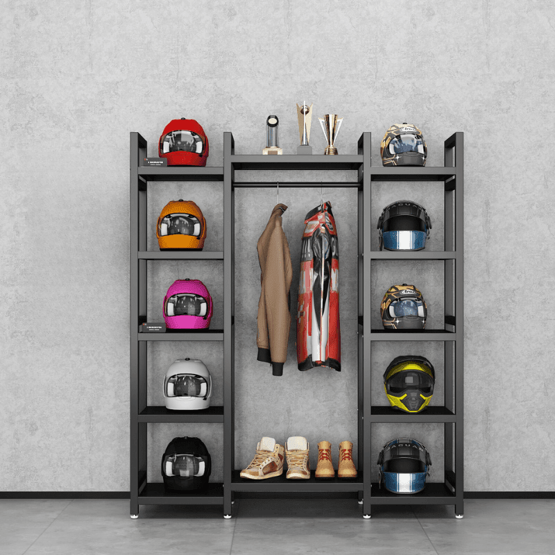 HSQ™ Motorcycle Gear Storage/Display Rack - motorcycle - accessories - iron - horse - accessories