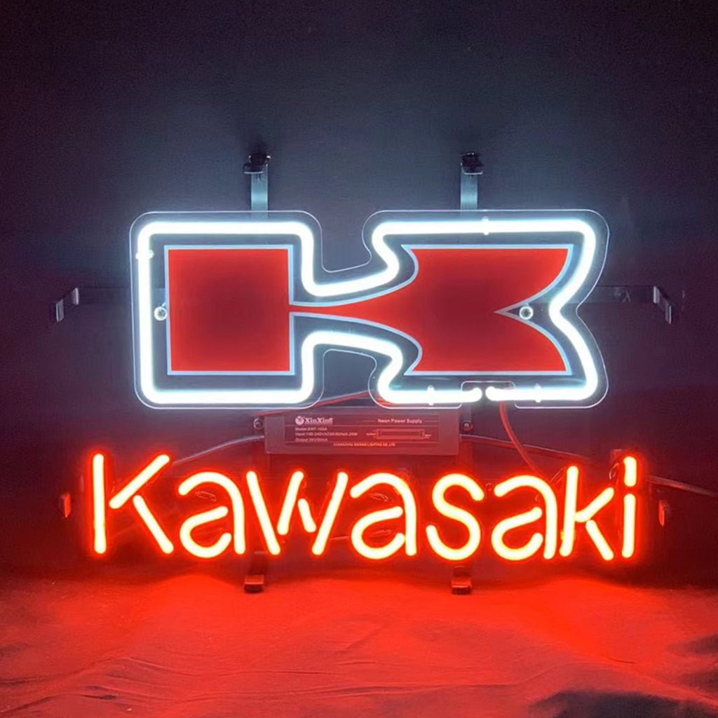 Kawasaki Beer Neon Signs Light - motorcycle - accessories - iron - horse - accessories