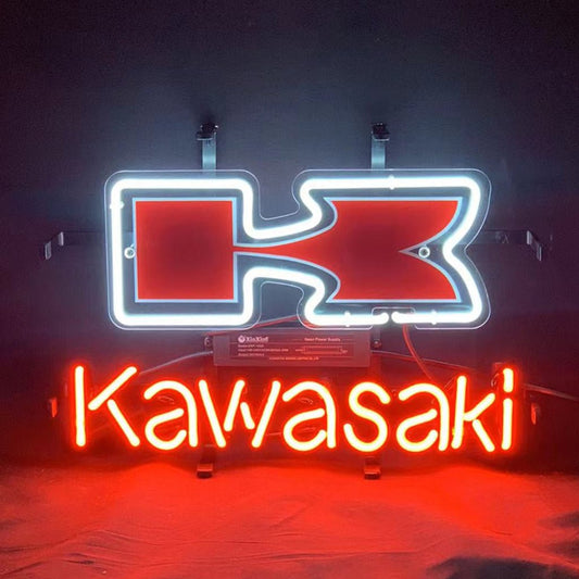 Kawasaki Beer Neon Signs Light - motorcycle - accessories - iron - horse - accessories