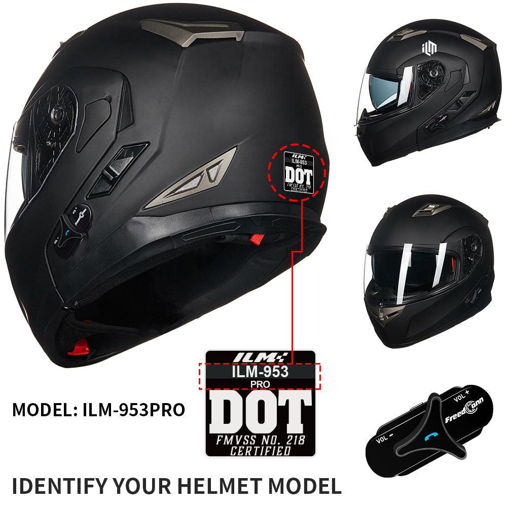 ILM Bluetooth Integrated Modular Flip up Full Face Motorcycle Helmet Model 953PRO - motorcycle - accessories - iron - horse - accessories
