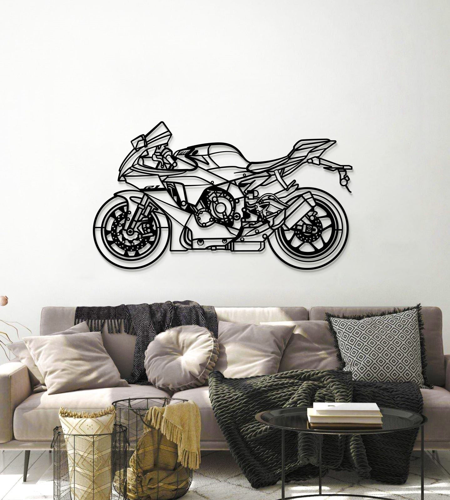 2024 YZF - R1 Metal Motorcycle Wall Art - MT1424 - motorcycle - accessories - iron - horse - accessories