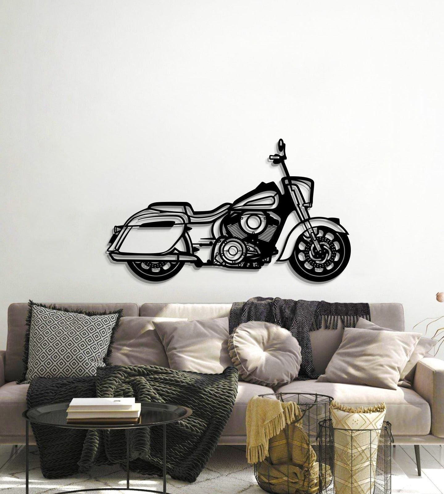 2022 Indian Springfield Dark Horse Metal Motorcycle Wall Art - MT0791 - motorcycle - accessories - iron - horse - accessories