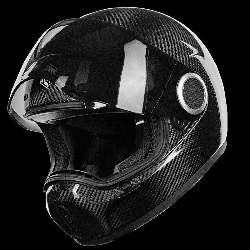 ILM Carbon Fiber Lightweight Motorcycle Helmets Full Face Retro Helmet Model F611 - motorcycle - accessories - iron - horse - accessories