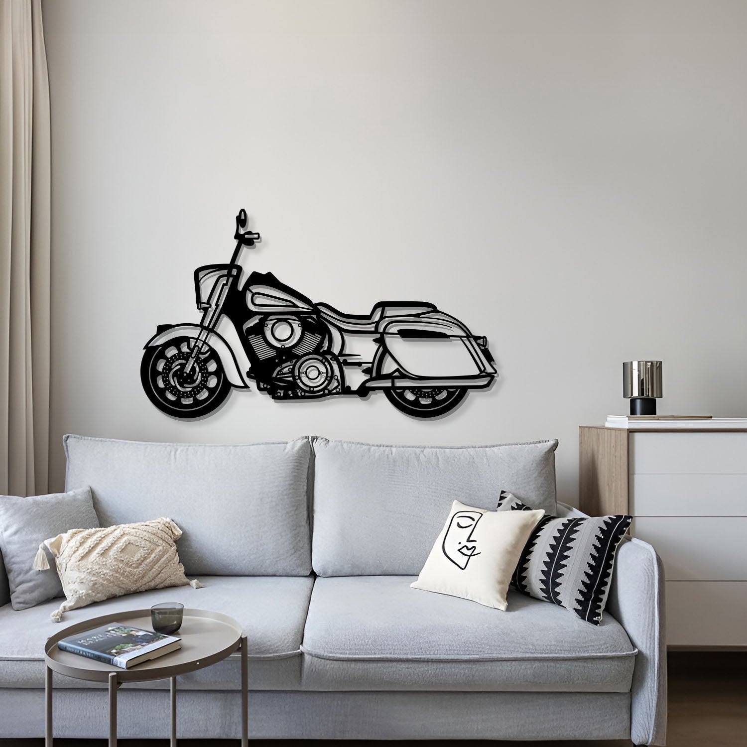 2022 Indian Springfield Dark Horse Metal Motorcycle Wall Art - MT0791 - motorcycle - accessories - iron - horse - accessories