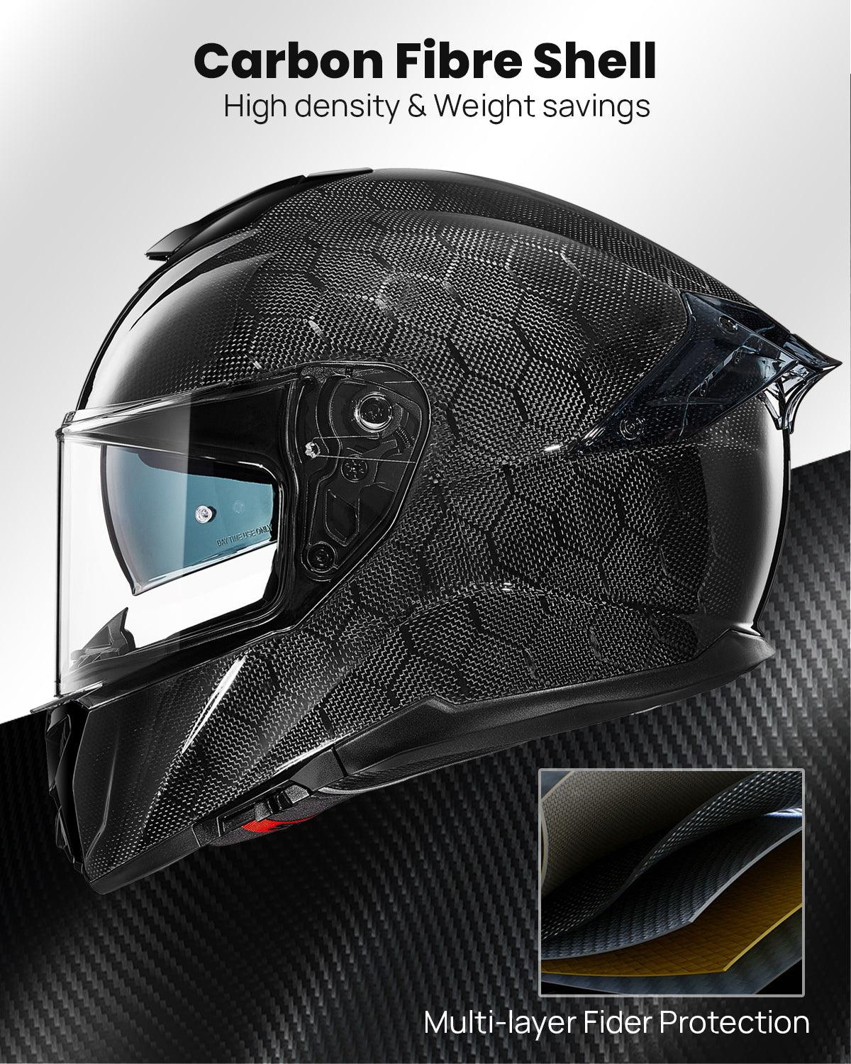 ILM Full Face Motorcycle Carbon Fiber Helmet Model 861C - motorcycle - accessories - iron - horse - accessories