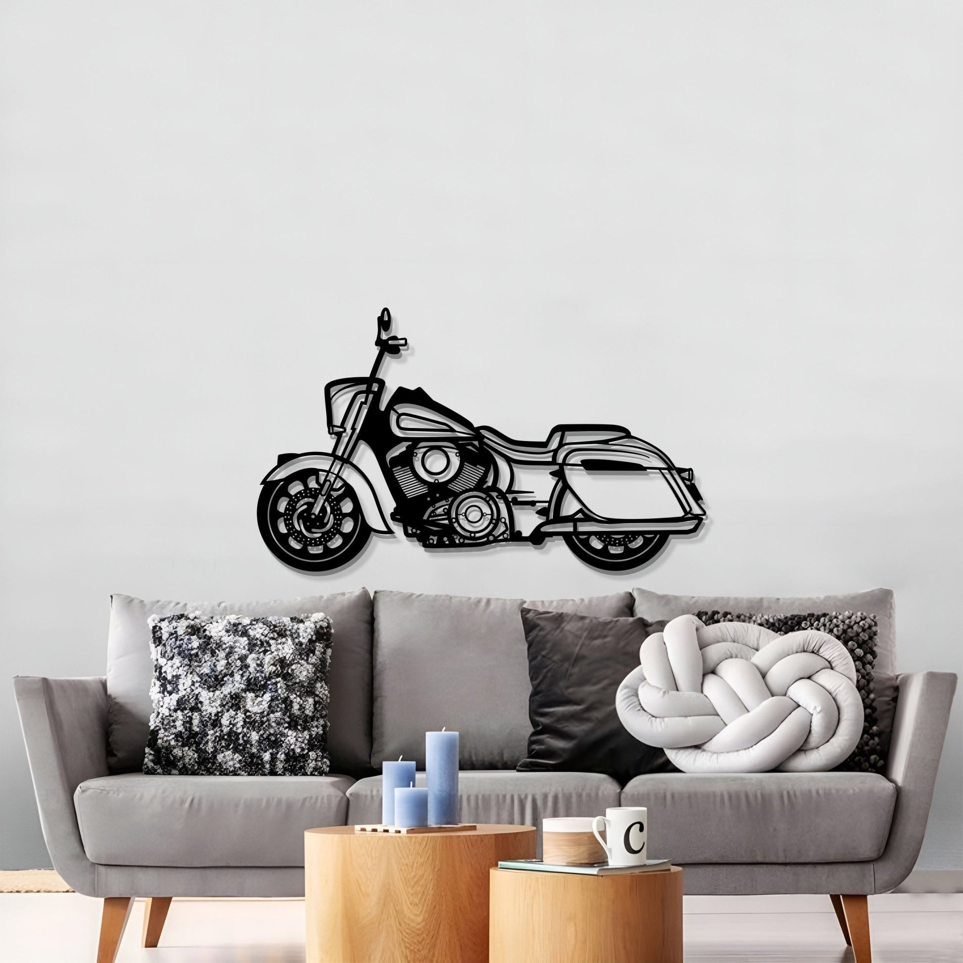 2022 Indian Springfield Dark Horse Metal Motorcycle Wall Art - MT0791 - motorcycle - accessories - iron - horse - accessories