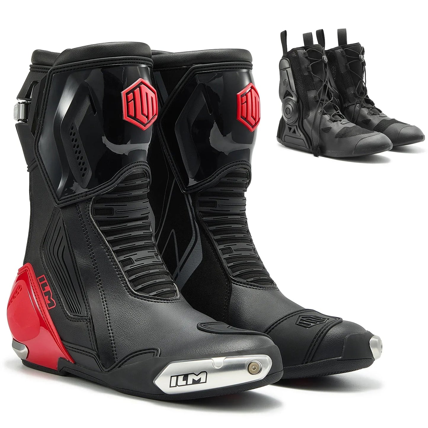 ILM Motorcycle Racing Boots Enhanced Ventilation Anti Slip Street Riding Sport Footwear CE Protective Gear Model BRC1 - motorcycle - accessories - iron - horse - accessories