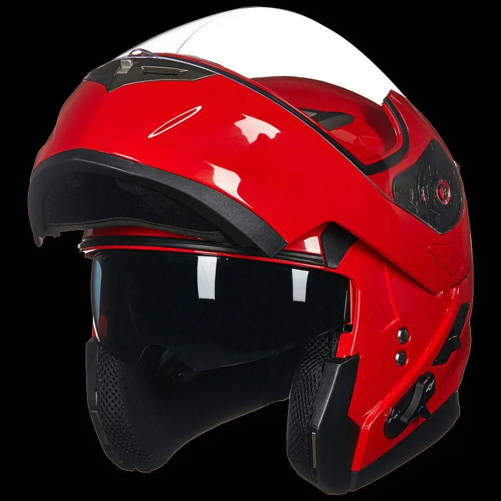 ILM Bluetooth Integrated Modular Flip up Full Face Motorcycle Helmet Model 953PRO - motorcycle - accessories - iron - horse - accessories