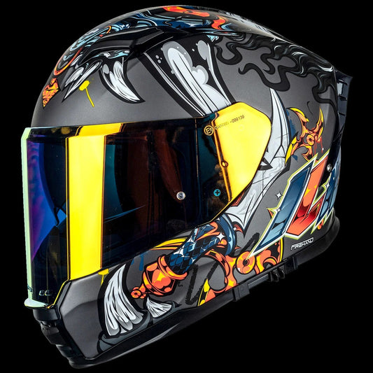 ILM Full Face Motorcycle Helmet Lightweight Fiberglass DOT ECE Model MF522P - motorcycle - accessories - iron - horse - accessories
