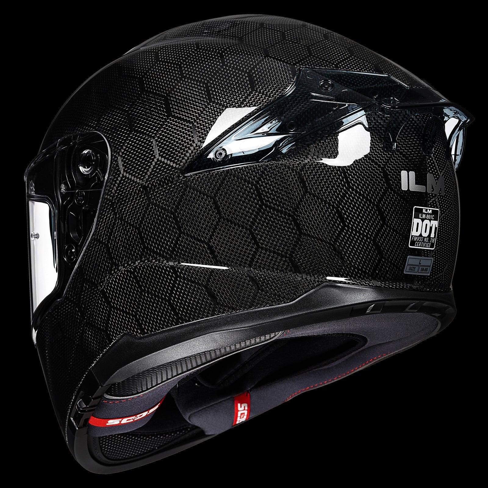 ILM Full Face Motorcycle Carbon Fiber Helmet Model 861C - motorcycle - accessories - iron - horse - accessories