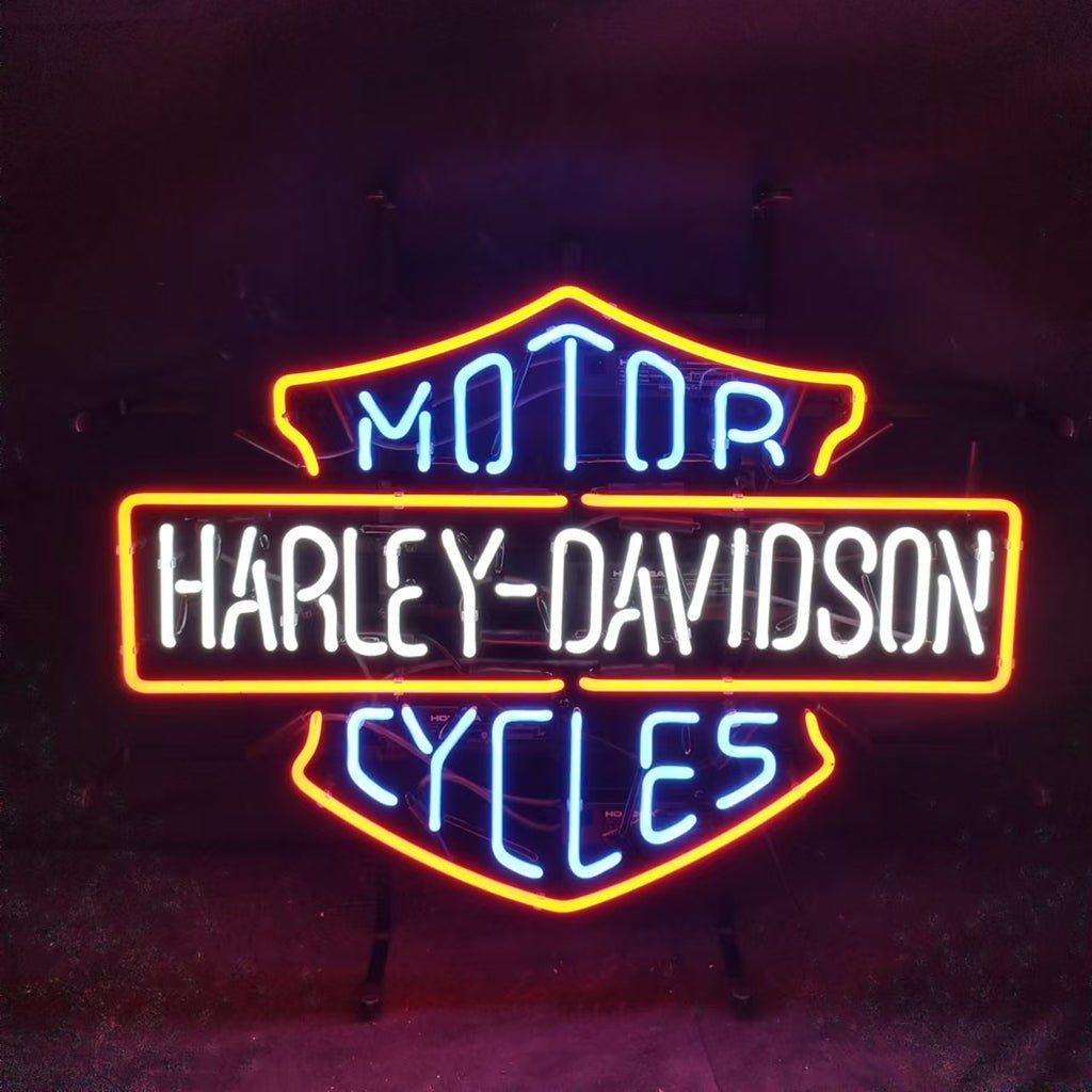 Harley Davidson Motorcycles Blue Neon Signs Light - motorcycle - accessories - iron - horse - accessories