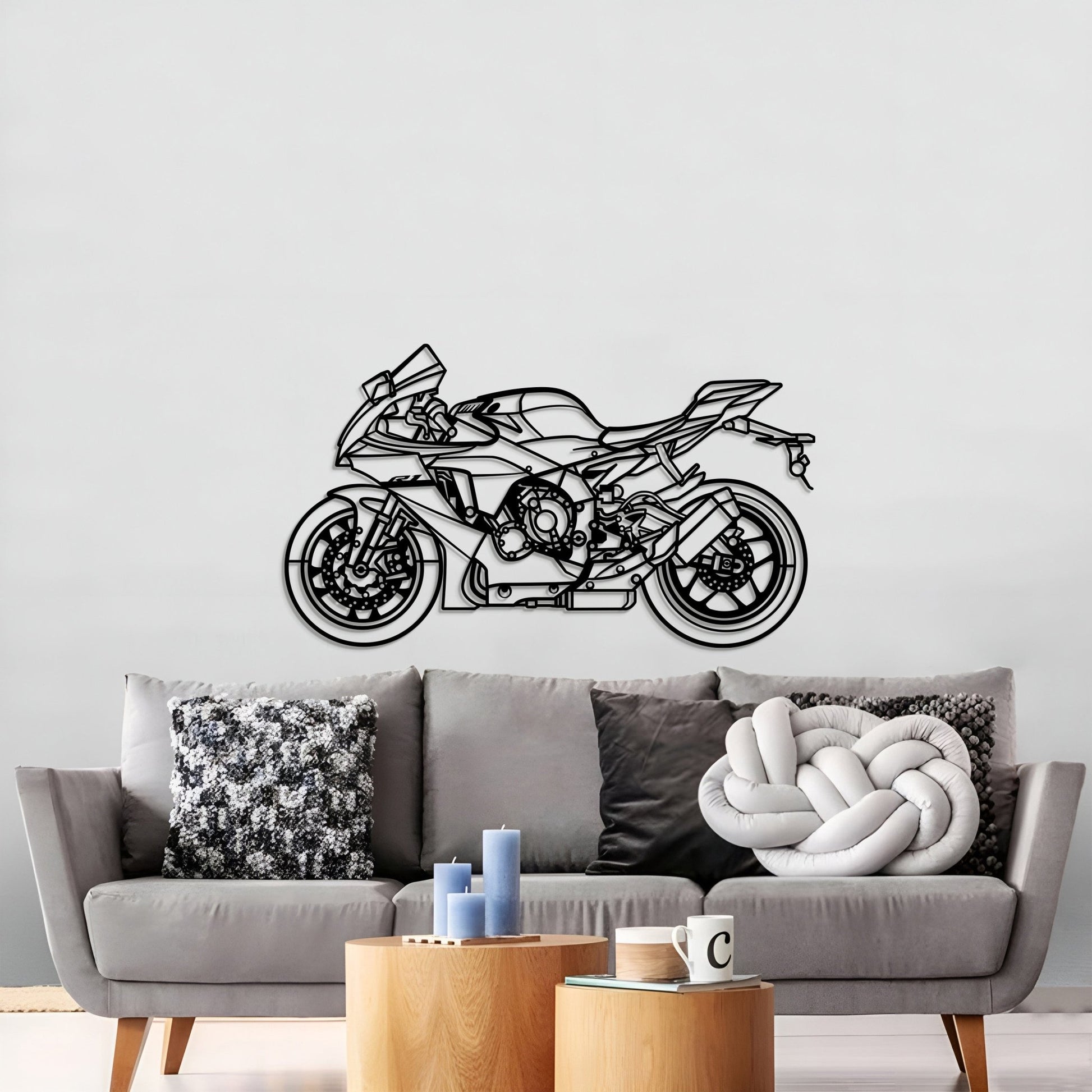 2024 YZF - R1 Metal Motorcycle Wall Art - MT1424 - motorcycle - accessories - iron - horse - accessories