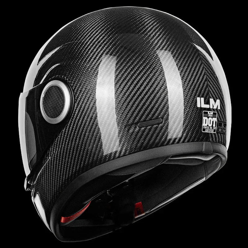 ILM Carbon Fiber Lightweight Motorcycle Helmets Full Face Retro Helmet Model F611 - motorcycle - accessories - iron - horse - accessories