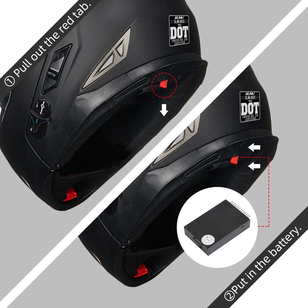 ILM Bluetooth Integrated Modular Flip up Full Face Motorcycle Helmet Model 953PRO - motorcycle - accessories - iron - horse - accessories