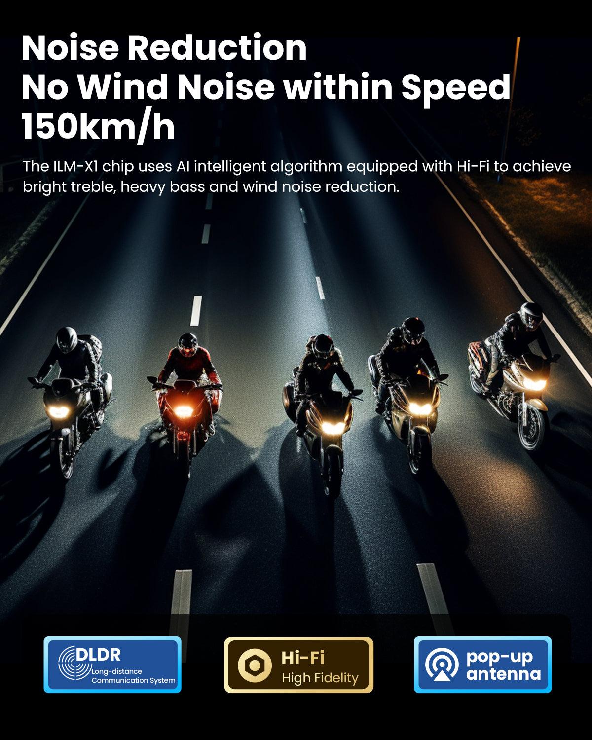 motorcycle bluetooth headset with noise cancellation