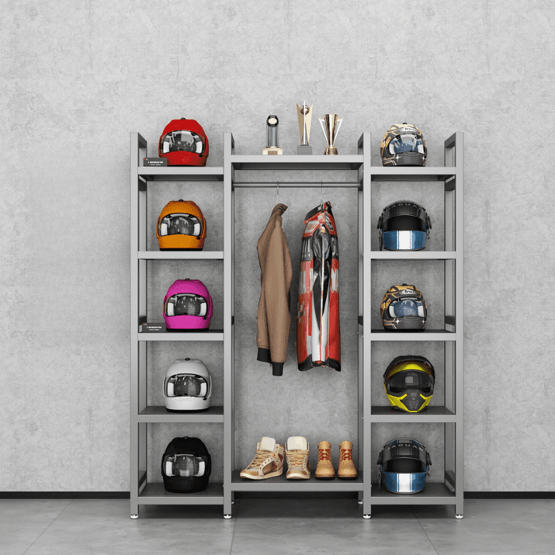 HSQ™ Motorcycle Gear Storage/Display Rack - motorcycle - accessories - iron - horse - accessories
