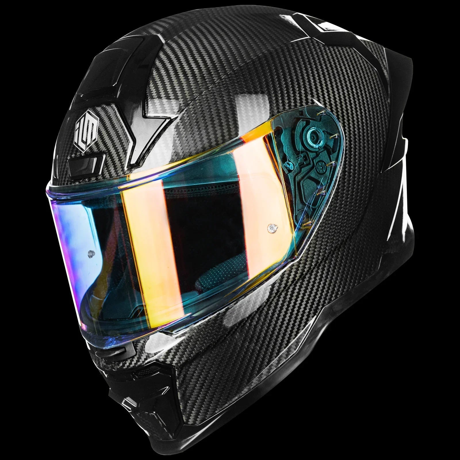 ILM Carbon Fiber Motorcycle Helmets Full Face Racing Helmet Model MF577P - motorcycle - accessories - iron - horse - accessories