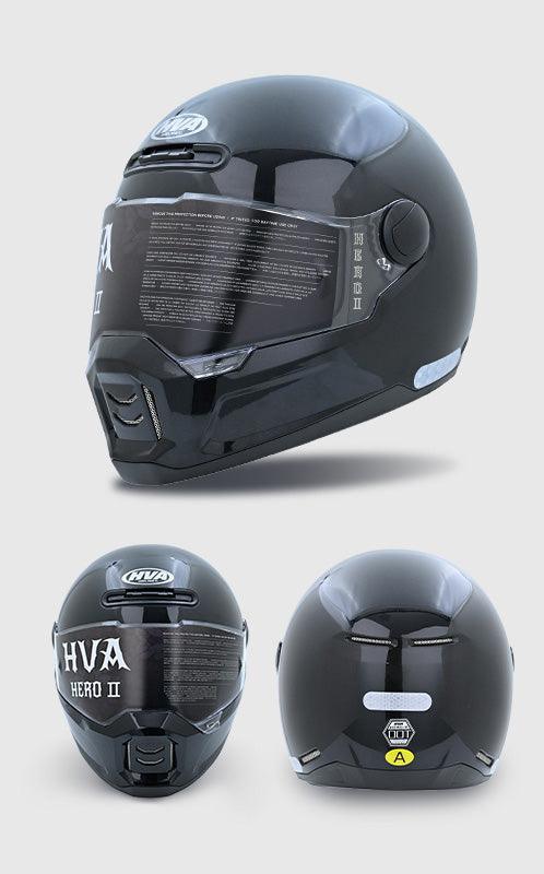 HVA™ Retro Full - Face Motorcycle Helmet - motorcycle - accessories - iron - horse - accessories