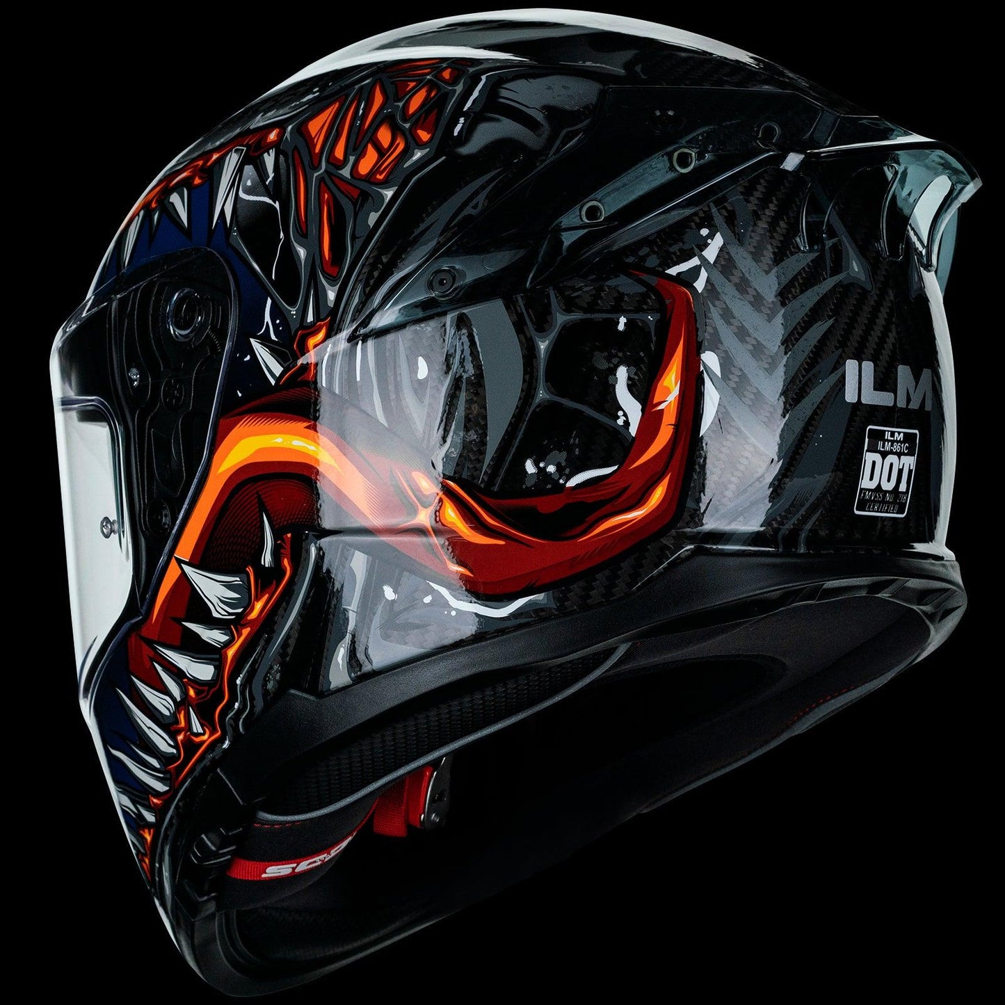 ILM Full Face Motorcycle Carbon Fiber Helmet Model 861C - motorcycle - accessories - iron - horse - accessories