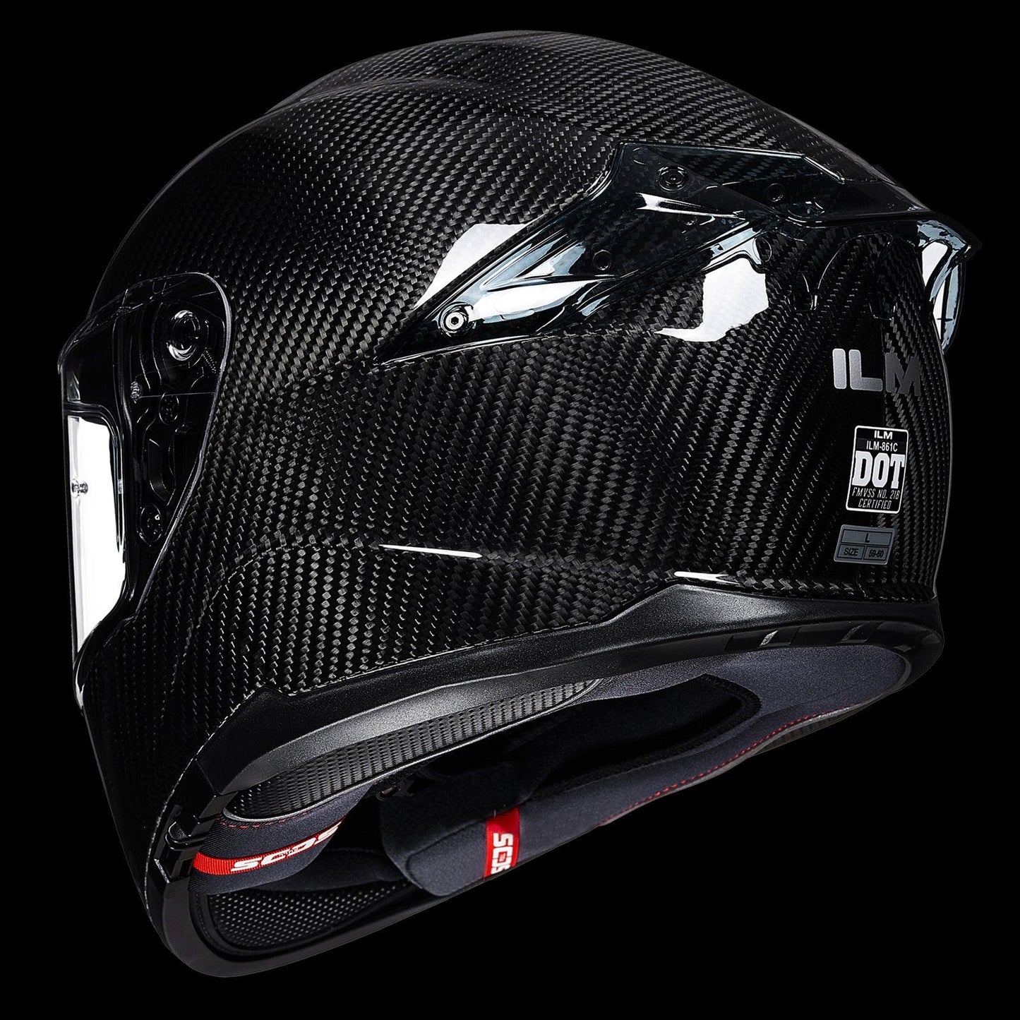 ILM Full Face Motorcycle Carbon Fiber Helmet Model 861C - motorcycle - accessories - iron - horse - accessories