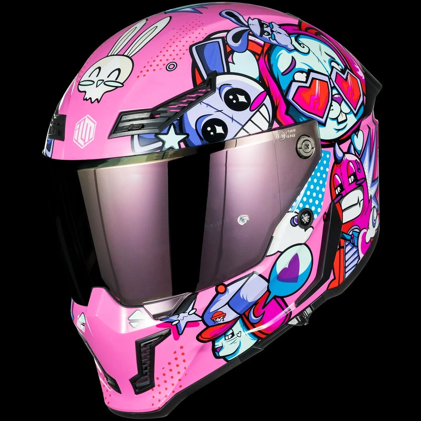 ILM Motorcycle Full Face Helmets DOT ECE Powersports Dual Visor Street Racing with Pinlock Cascos para Motos Model MF509 Pro - motorcycle - accessories - iron - horse - accessories