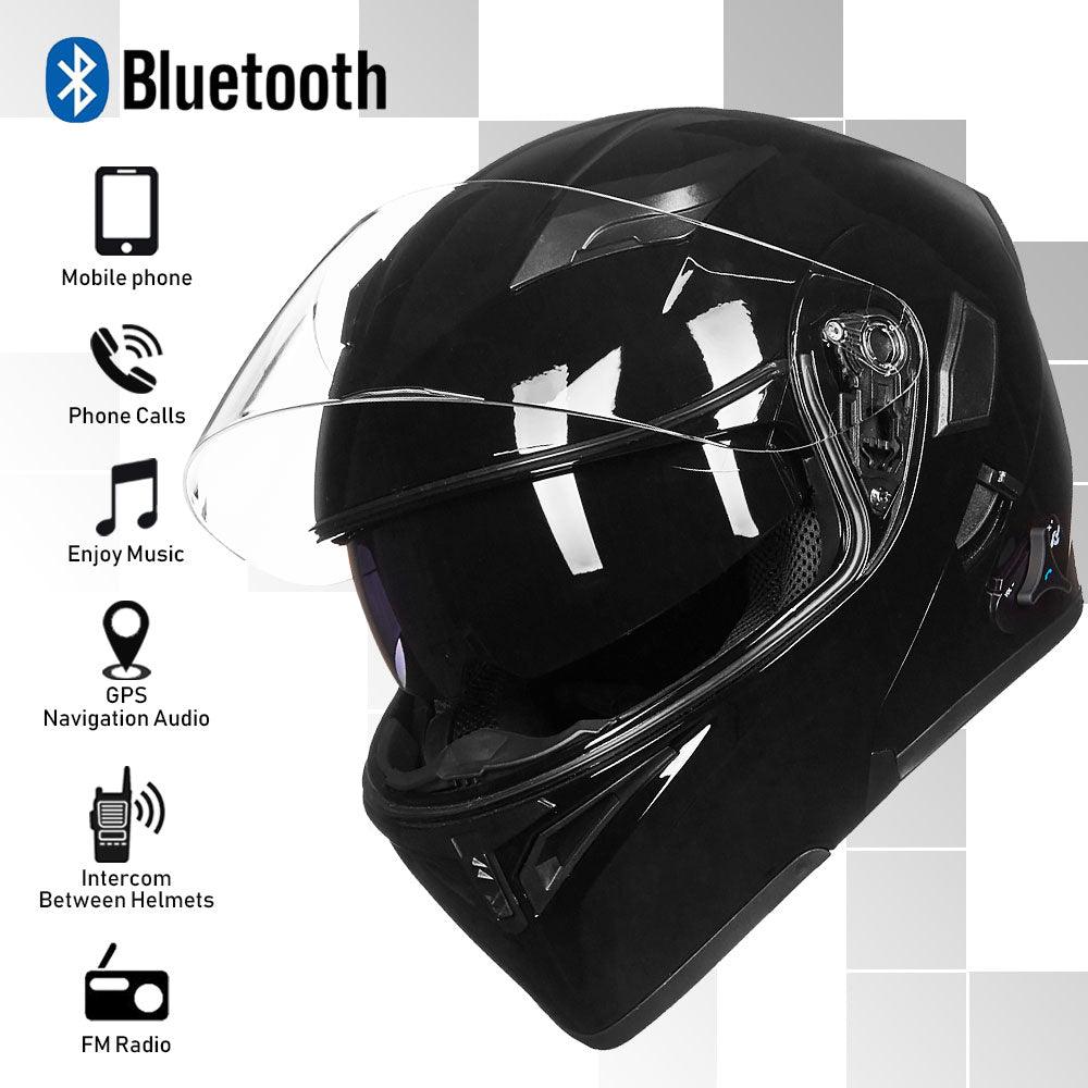 bluetooth motorcycle helmet flip up ILM Modular Flip Up Bluetooth Motorcycle Helmet