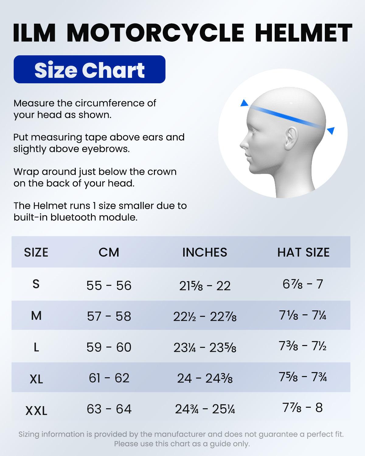 ILM Bluetooth Integrated Modular Flip up Full Face Motorcycle Helmet Model 953PRO - motorcycle - accessories - iron - horse - accessories