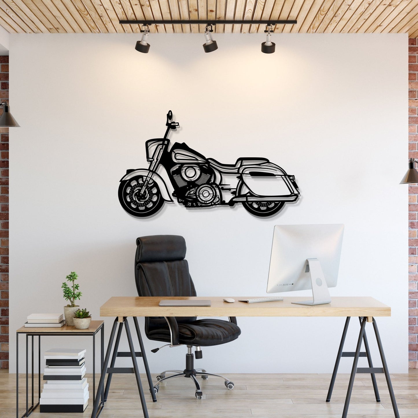 2022 Indian Springfield Dark Horse Metal Motorcycle Wall Art - MT0791 - motorcycle - accessories - iron - horse - accessories