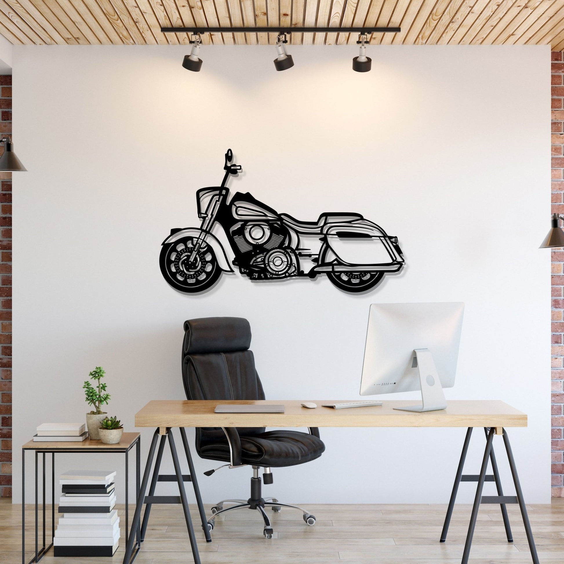 2022 Indian Springfield Dark Horse Metal Motorcycle Wall Art - MT0791 - motorcycle - accessories - iron - horse - accessories
