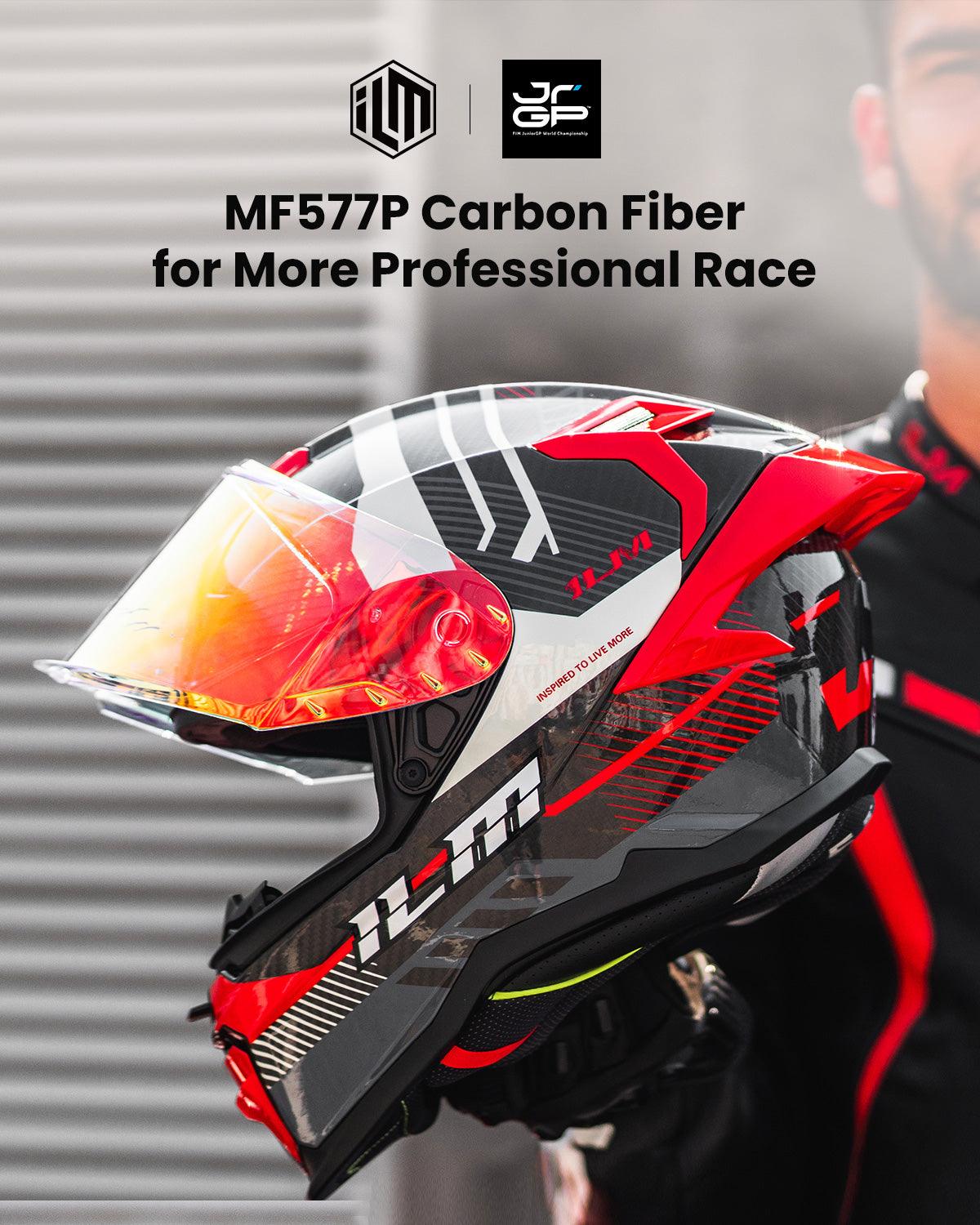 ILM Carbon Fiber Motorcycle Helmets Full Face Racing Helmet Model MF577P - motorcycle - accessories - iron - horse - accessories