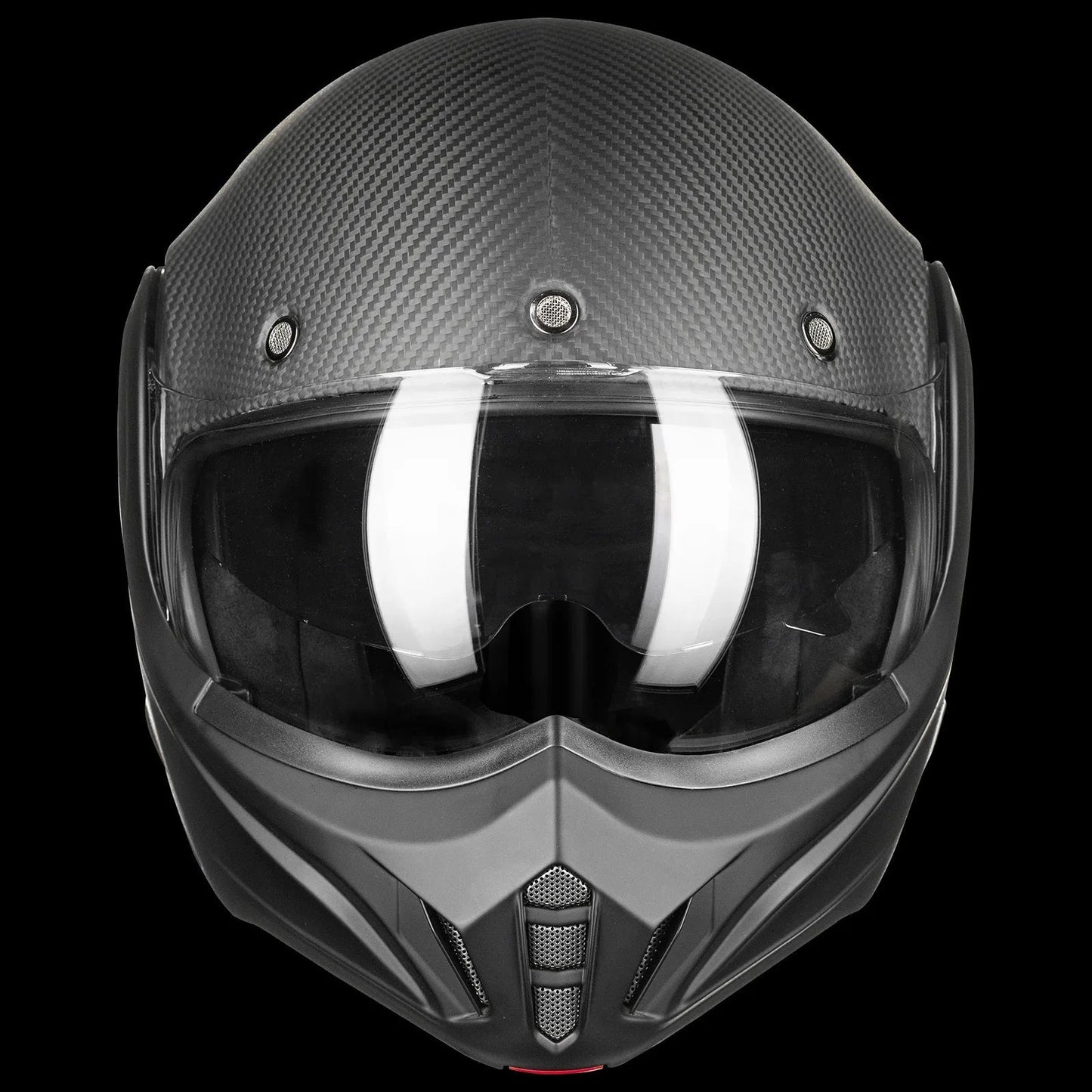 ILM Carbon Fiber Vintage Full Face Modular Motorcycle Helmet Model B707C - motorcycle - accessories - iron - horse - accessories