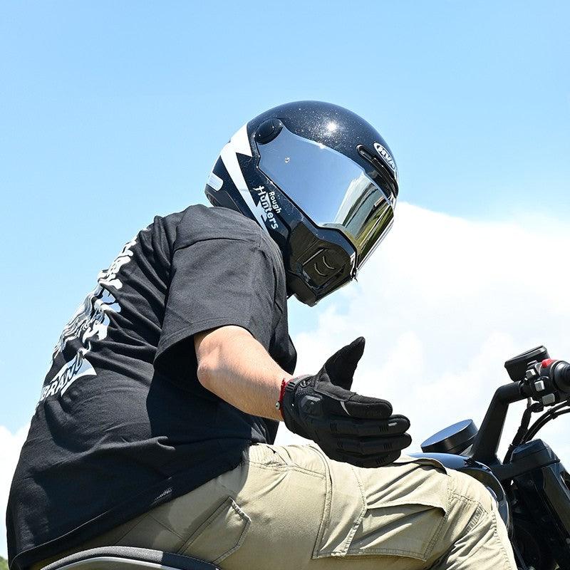 HVA™ Retro Full - Face Motorcycle Helmet - motorcycle - accessories - iron - horse - accessories