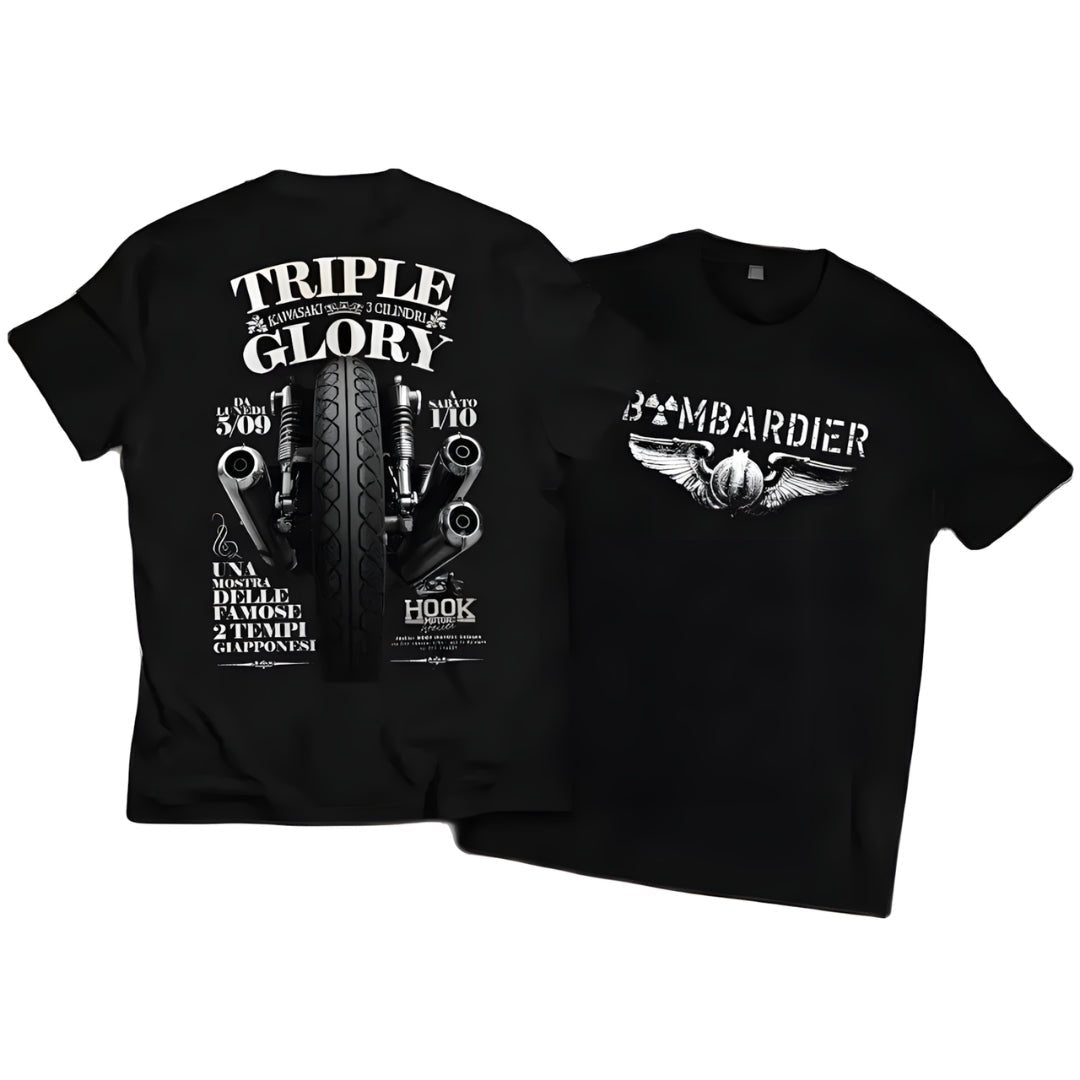 Retro and Vintage Graphic Cotton T-shirt Unisex For Biker - motorcycle - accessories - iron - horse - accessories