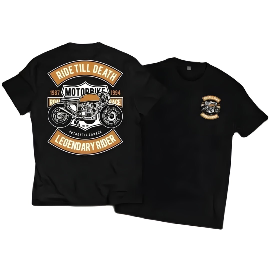 Retro and Vintage Graphic Cotton T-shirt Unisex For Biker - motorcycle - accessories - iron - horse - accessories
