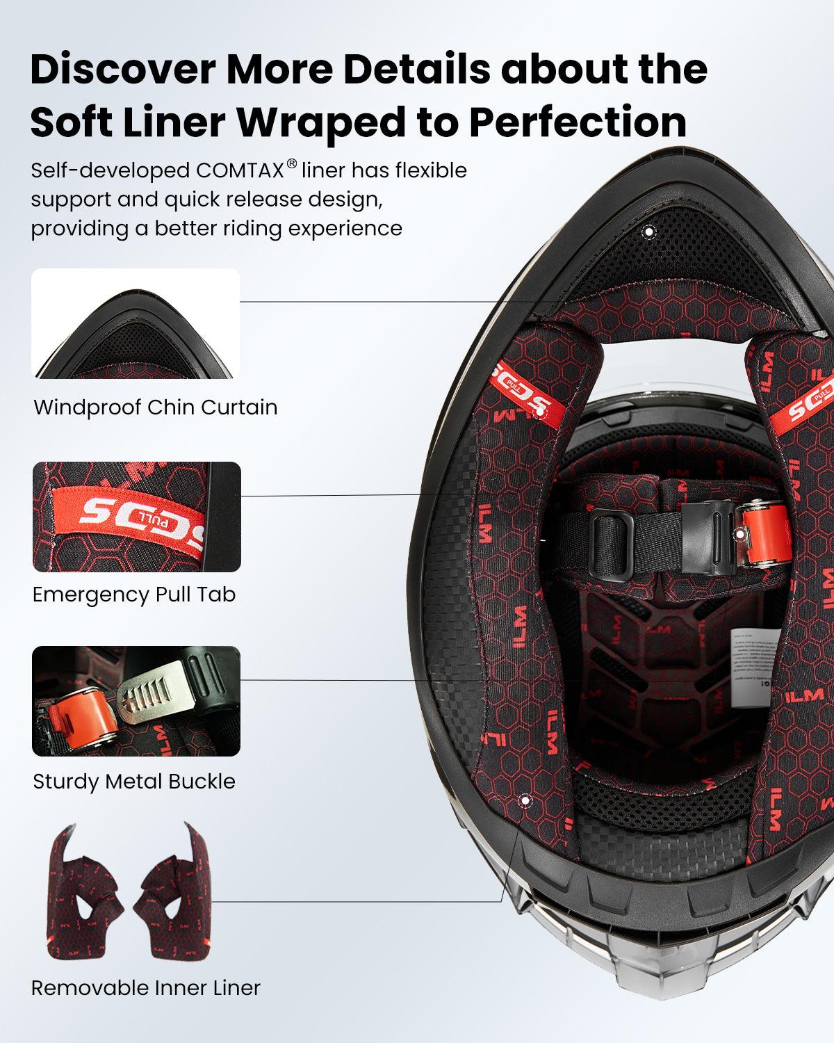 ILM Full Face Motorcycle Helmet Model Z501 - motorcycle - accessories - iron - horse - accessories